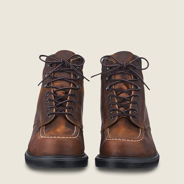 Red Wing Mens Classic Supersole - 6-inchr Rough & Tough Leather - Heritage Boots Dark Brown - 3185HT